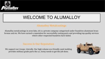 Casting Finishing Services in OH | Alumalloy Metalcastings 