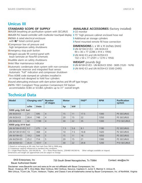 UNICUS III - Bauer Air Compressors