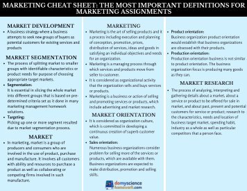 Marketing Cheat Sheet