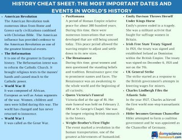  History Cheat Sheet