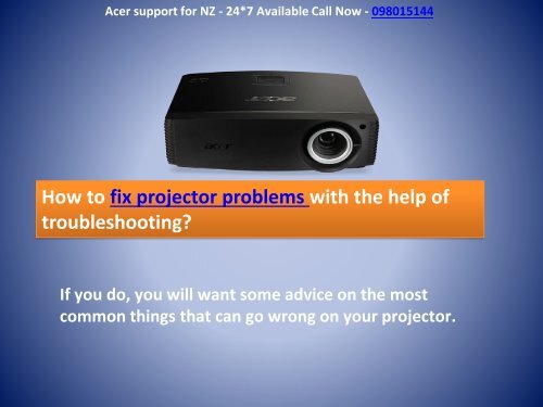 Fix Acer Projector Problems