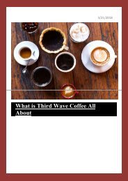 Third wave of Coffee