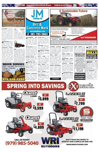 American Classifieds March 22nd Edition Bryan/College Station