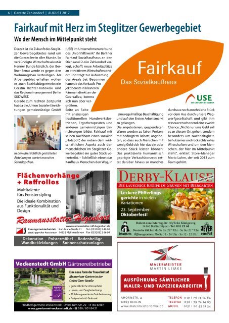 Gazette Zehlendorf Nr. 8/2017