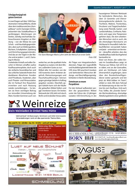 Gazette Zehlendorf Nr. 8/2017