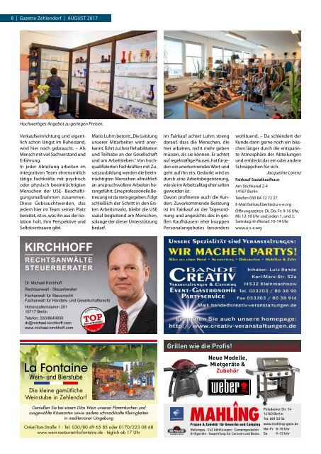 Gazette Zehlendorf Nr. 8/2017