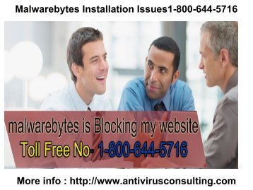 Malwarebytes Installation Issues 1-800-644-5716