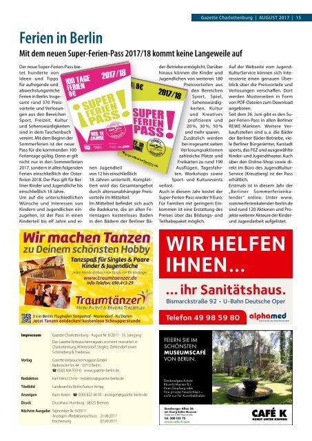 Gazette Charlottenburg Nr. 8/2017