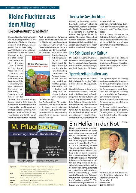 Gazette Schöneberg & Friedenau Nr. 8/2017