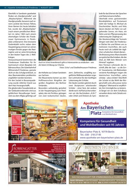 Gazette Schöneberg & Friedenau Nr. 8/2017