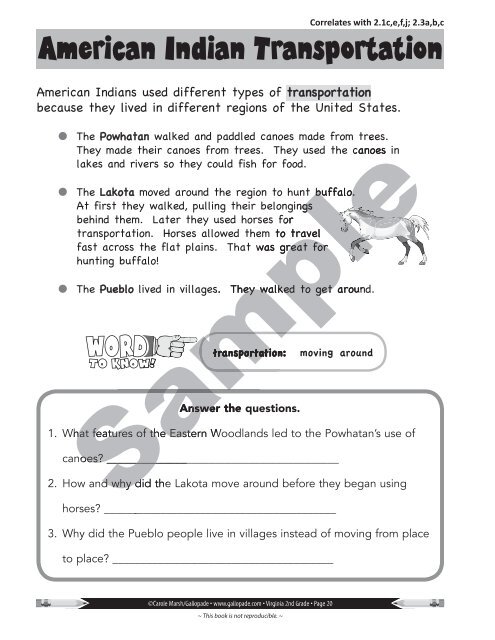 Virginia Experience 2nd Grade Solution Focus on the United States of America