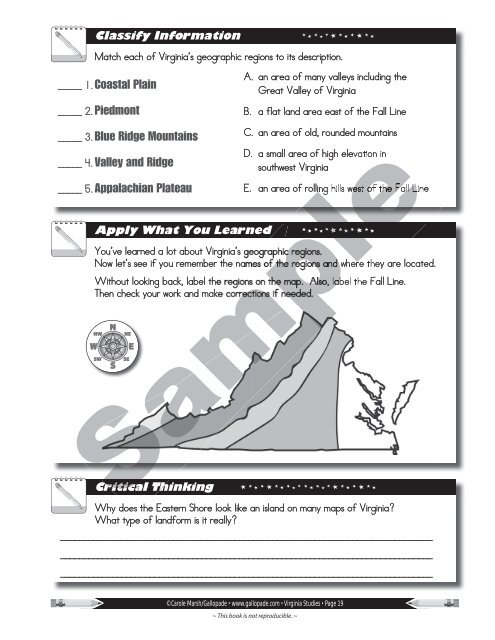 Virginia Experience Virginia Studies Solution History • Geography • Government • Economics