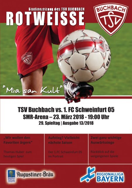 Stadionzeitung TSV Buchbach - 1.FC Schweinfurt 05