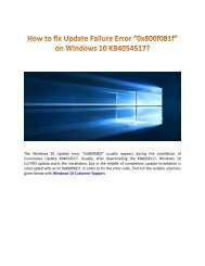 How to fix Update Failure Error _0x800f081f_ on Windows 10 KB4054517