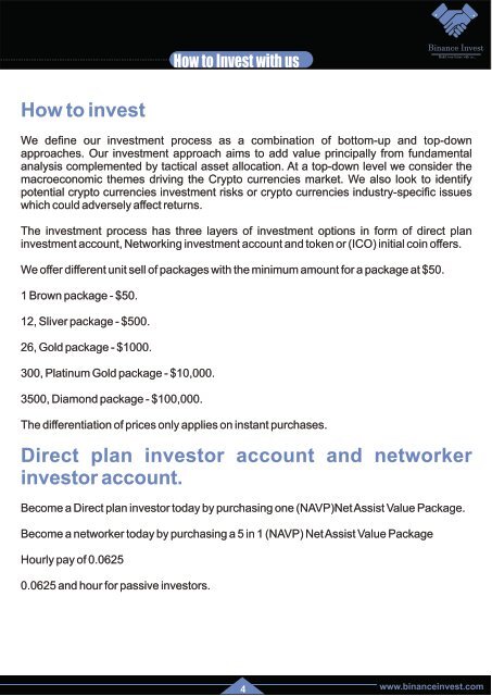 Binance invest profile