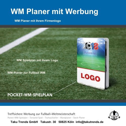 WM Planer mit Werbung und Logo Firmenlogo bedrucken