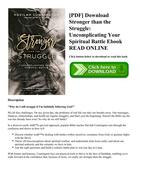 Pdf Download Stronger Than The Struggle Uncomplicating - 