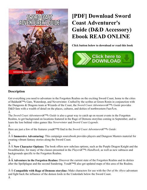 Forgotten Realms Campaign Guide Pdf