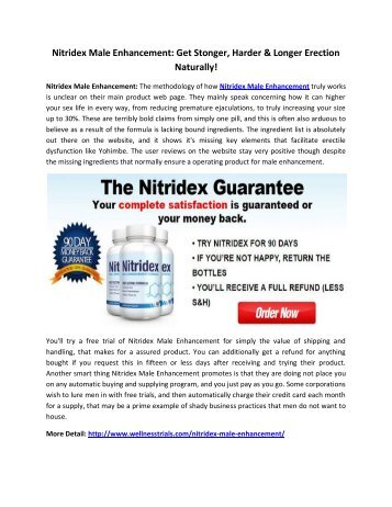 Nitridex Male Enhancement: Gives You More Energy & Power!