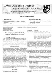 Inhaltsverzeichnis - Neuhaus-Schierschnitz