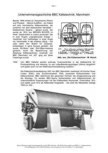 Unternehmensgeschichte BBC Kältetechnik, Mannheim