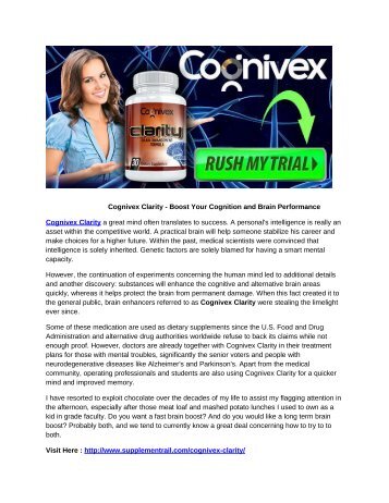 Cognivex Clarity : For A Healthy and Sharp Brain