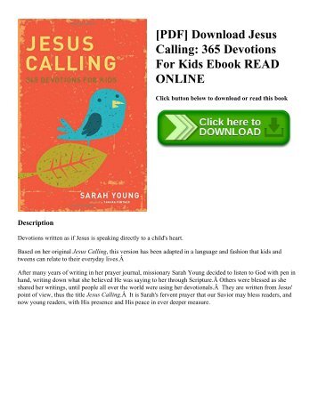 Jesus Calling: A Day Journaling Devotional - free PDF, CHM, FB3, RTF jesus calling download pdf