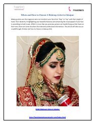 When and How to Choose A Makeup Artist in Udaipur