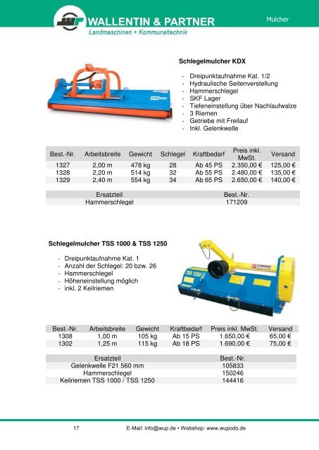 5.Anbaugeräte-Kleintraktor-Katalog