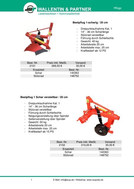 5.Anbaugeräte-Kleintraktor-Katalog