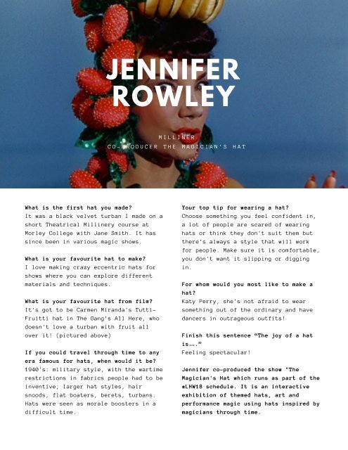 Headliner Meet The Maker Jennifer Rowley