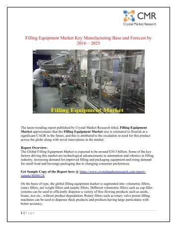 Filling Equipment Market Report Focuses on the Top Players 2025