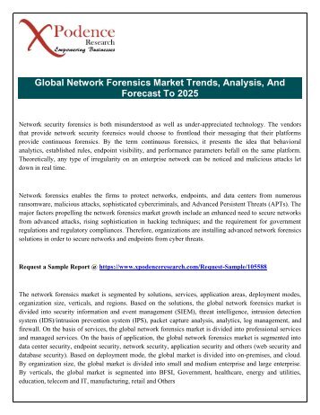Network Forensics Market Strategy, Revenue Generation |Top 10 Key Players & Forecast to 2025 