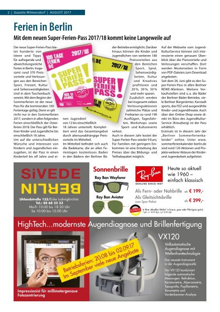 Gazette Wilmersdorf Nr. 8/2017