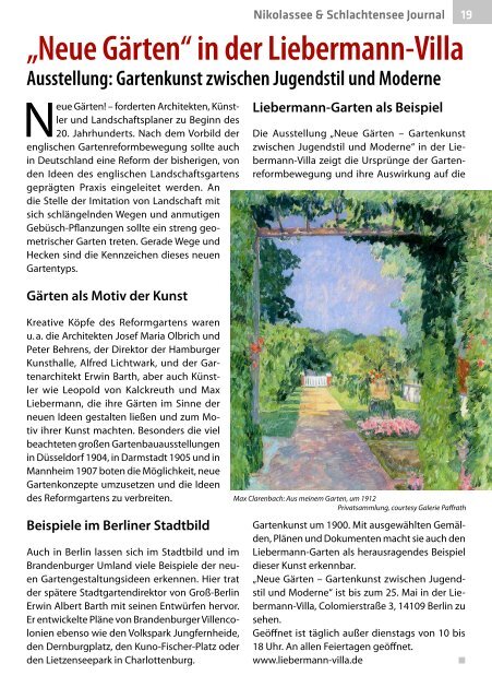 Nikolassee & Schlachtensee Journal Nr.  2/1018