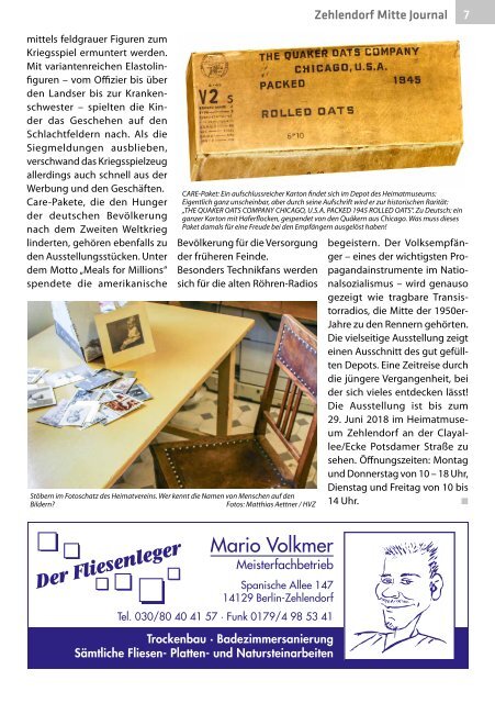 Zehlendorf Mitte Journal Nr. 2/2018