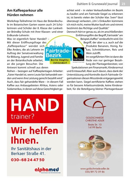 Dahlem & Grunewald Journal Nr. 2/2018