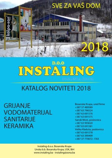 Katalog noviteta 2018 - Instaling d.o.o.