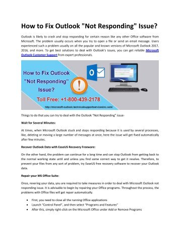 How to Fix Outlook "Not Responding" Issue?