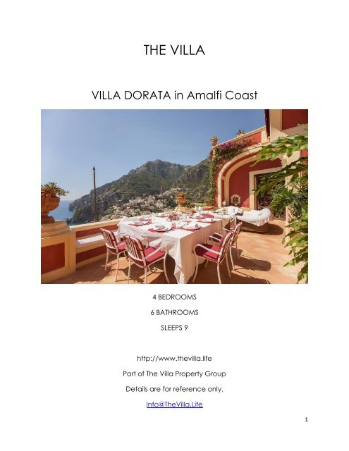 Villa Dorata - Amalfi Coast