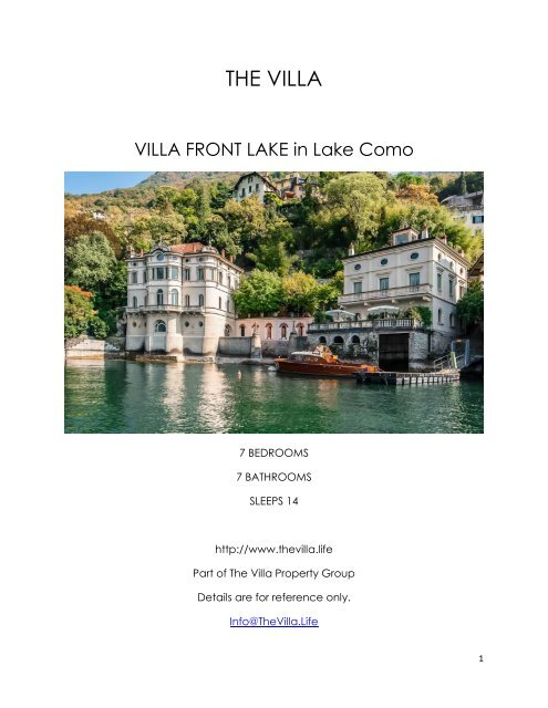 Villa Front Lake - Lake Como