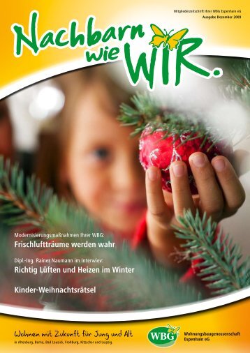 Richtig Lüften und Heizen im Winter Kinder-Weihnachtsrätsel - BGV