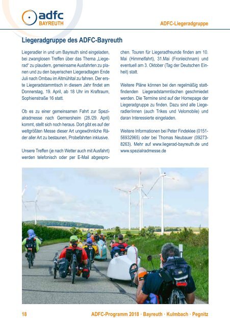 Programm 2018 - Rauf aufs Rad - ADFC Kreisverband Bayreuth -  Allgemeiner Deutscher Fahrrad-Club e. V.