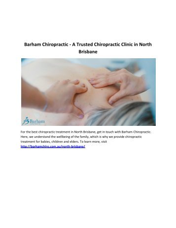 Barham Chiropractic - A Trusted Chiropractic Clinic in North Brisbane