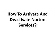 Easy Steps to Activate and Deactivate Norton Services