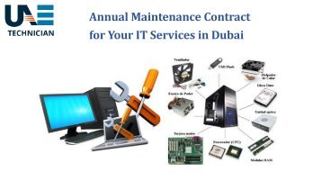 Get the Affordable Annual Maintenance Services in Dubai