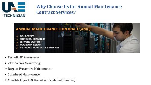 Get the Affordable Annual Maintenance Services in Dubai