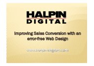 Improving Sales Conversion with an error-free Web Design