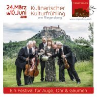Kulinarischer Kulturfrühling um Riegersburg 2018