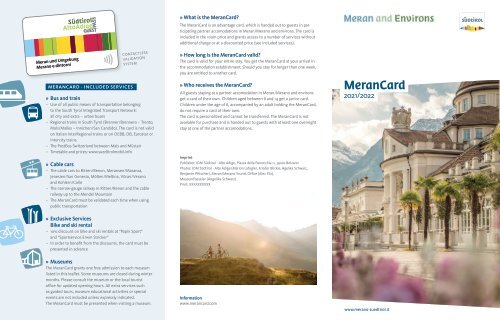 MeranCard 2021/2022 DE